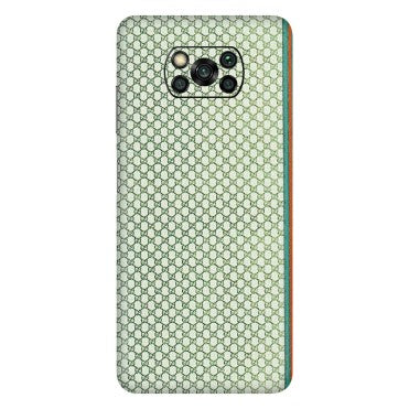 POCO Phone Skins (All Models) - Gucci Fabric Pattern - 3D Embossed Finish (L-73) Poco X3 PRO