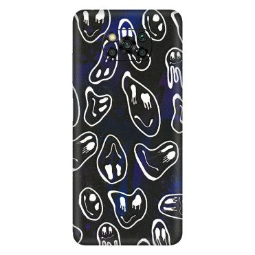 POCO Phone Skins (All Models) - Distorted Smileys - 3D Embossed Finish (L-92) Poco X3 PRO