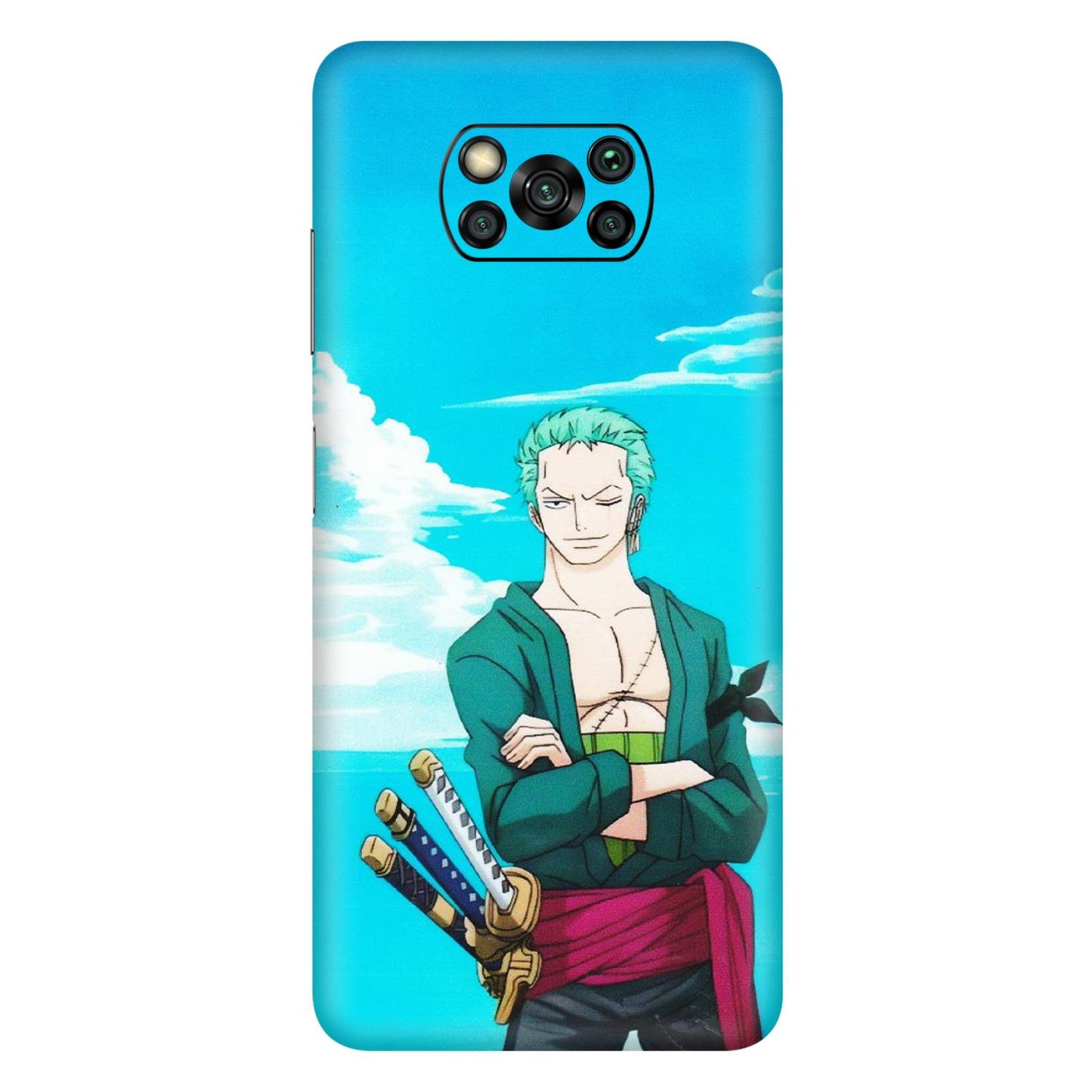 POCO Phone Skins (All Models) - Cool Swordman Zoro Anime - Matte Finish (M-143) Poco X3 PRO
