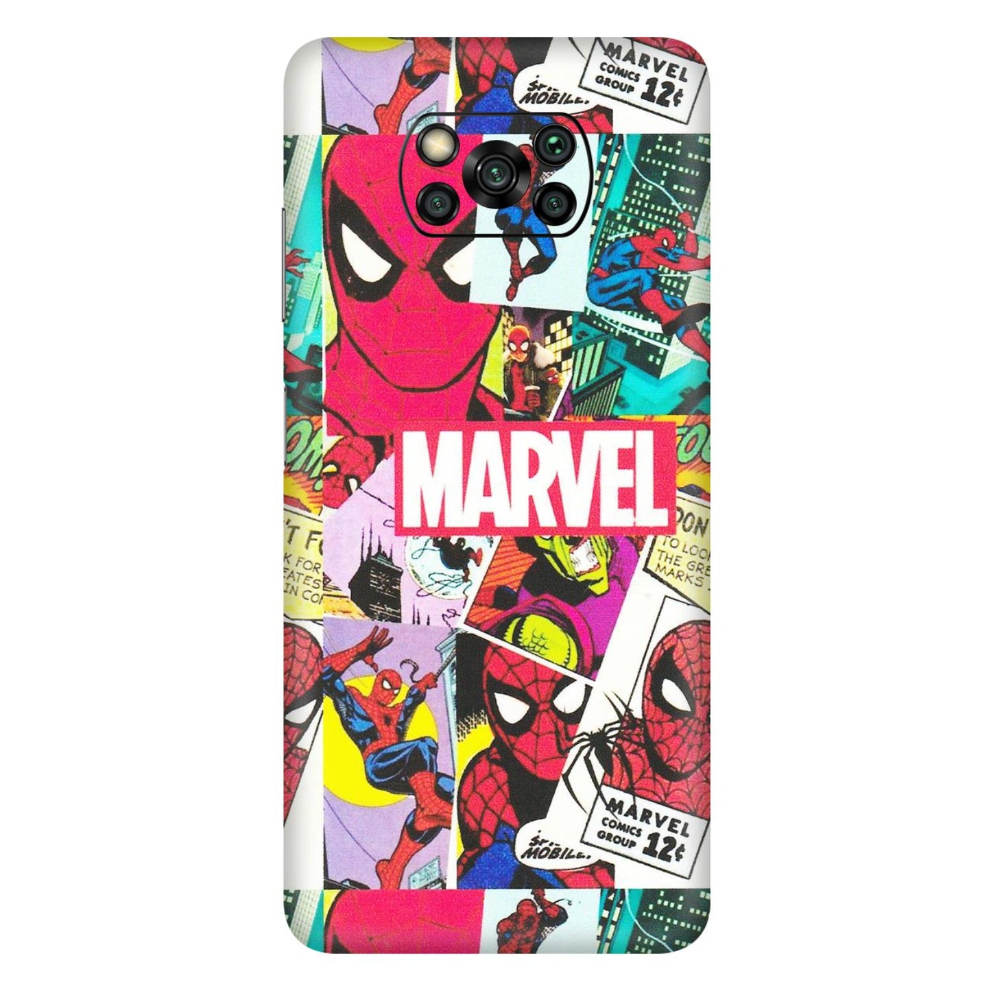 POCO Phone Skins (All Models) - Marvel Comic Spiderman Grafitti - Matte Finish (M-72) Poco X3 PRO