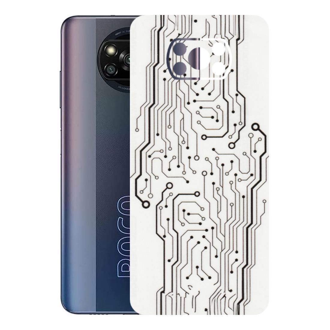 POCO Phone Skins (All Models) - Tech Circuits - Transparent Finish (T-03) Poco X3 PRO
