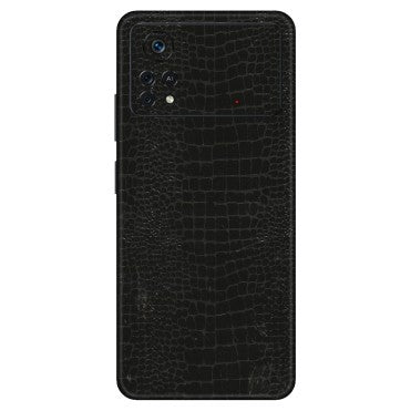 POCO Phone Skins (All Models) - Snake Leather Black - 3D Embossed Finish (L-107) Poco X4 PRO (5G)