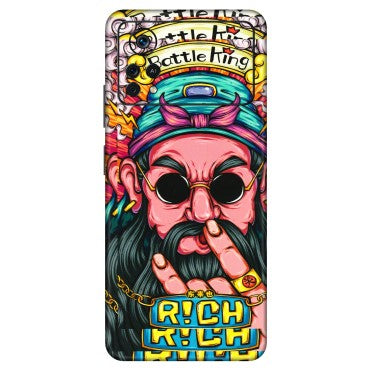 POCO Phone Skins (All Models) - Battle King Dude Face - 3D Embossed Finish (L-178) Poco X4 PRO (5G)