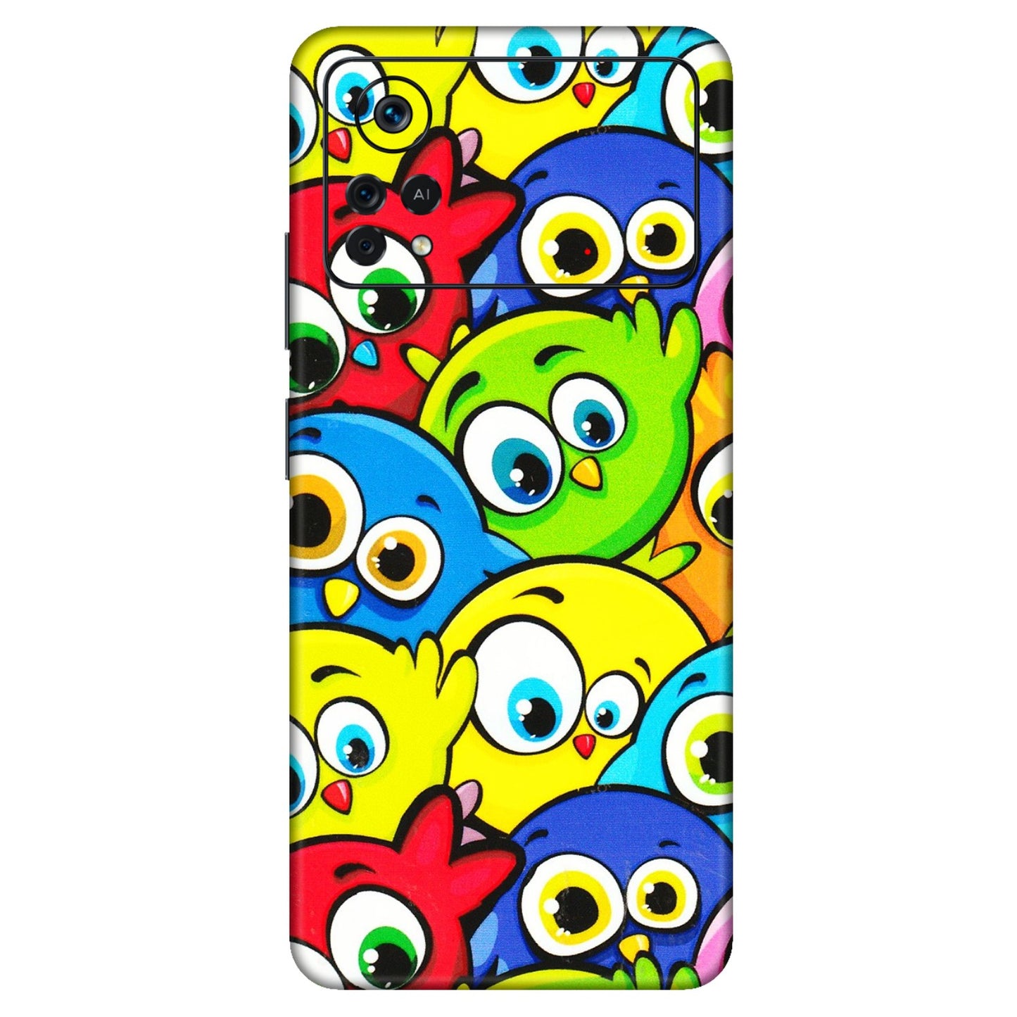 POCO Phone Skins (All Models) - Cute Fluffy Birds - 3D Embossed Finish (L-213) Poco X4 PRO (5G)