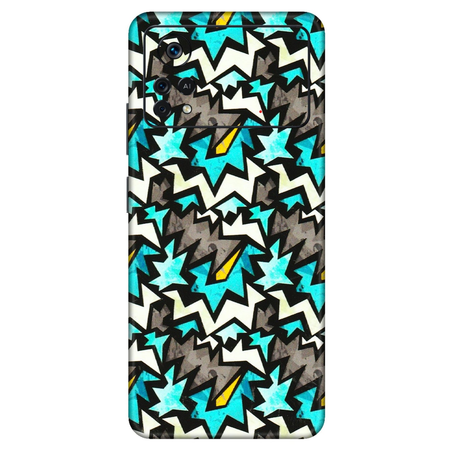 POCO Phone Skins (All Models) - Funky Zig Zag - 3D Embossed Finish (L-223) Poco X4 PRO (5G)