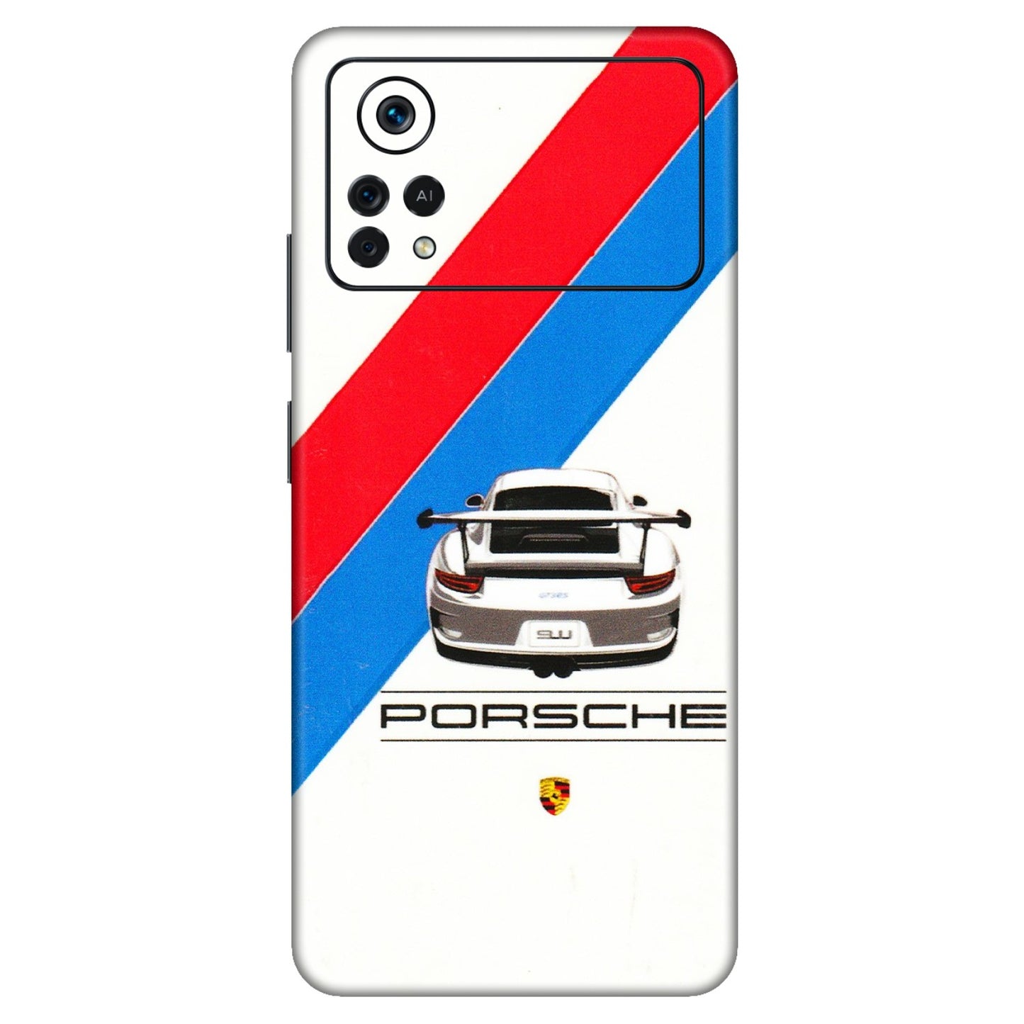 POCO Phone Skins (All Models) - Porche Car Sober Logo - 3D Embossed Finish (L-248) Poco X4 PRO (5G)