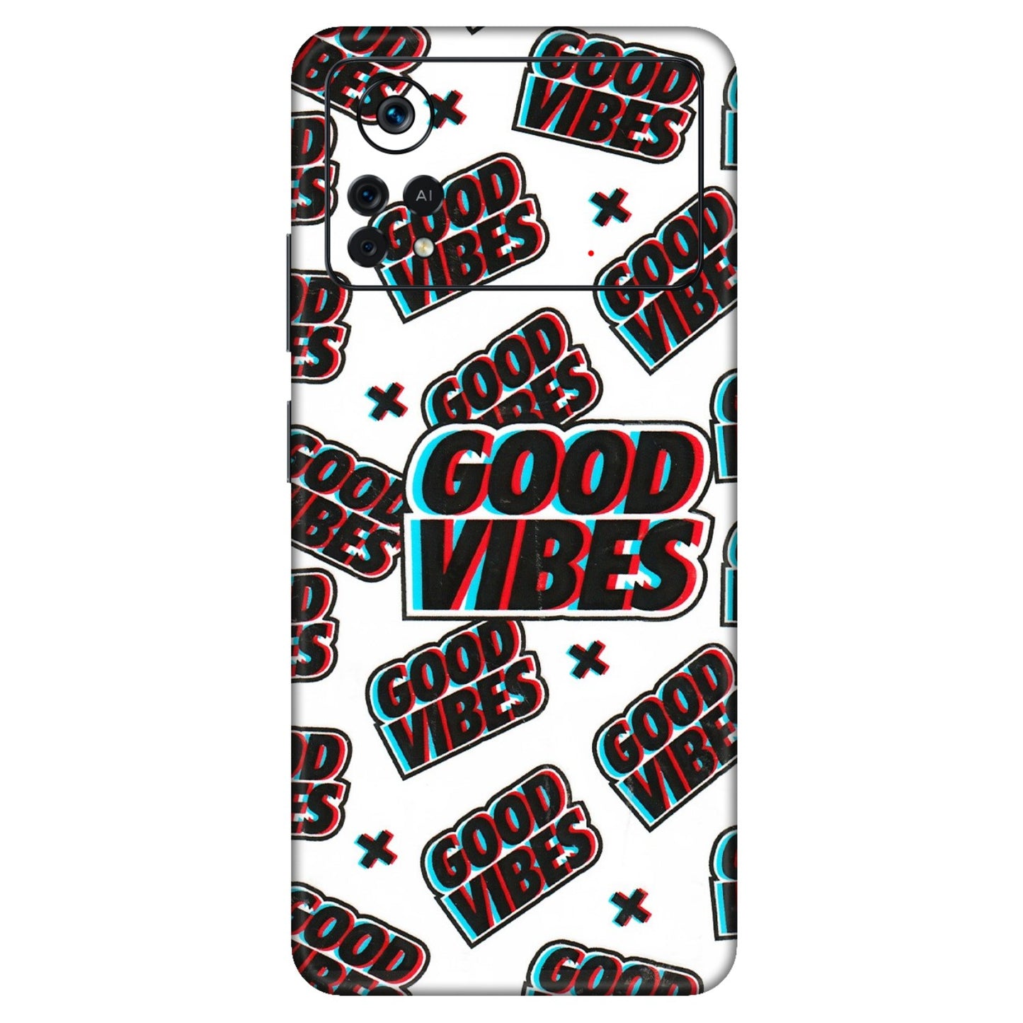 POCO Phone Skins (All Models) - Good Vibes - 3D Embossed Finish (L-282) Poco X4 PRO (5G)