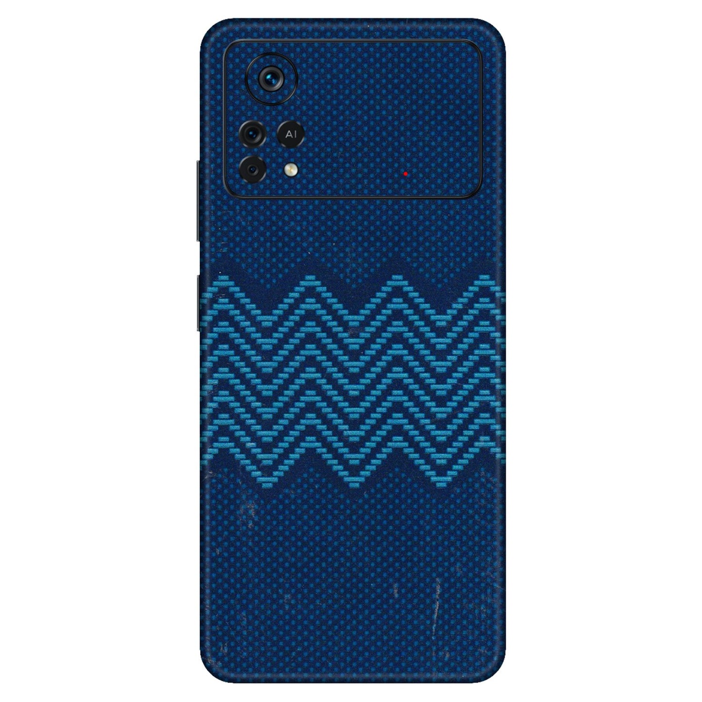 POCO Phone Skins (All Models) - Blue Sober Waves - 3D Embossed Finish (L-306) Poco X4 PRO (5G)