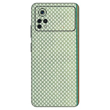 POCO Phone Skins (All Models) - Gucci Fabric Pattern - 3D Embossed Finish (L-73) Poco X4 PRO (5G)