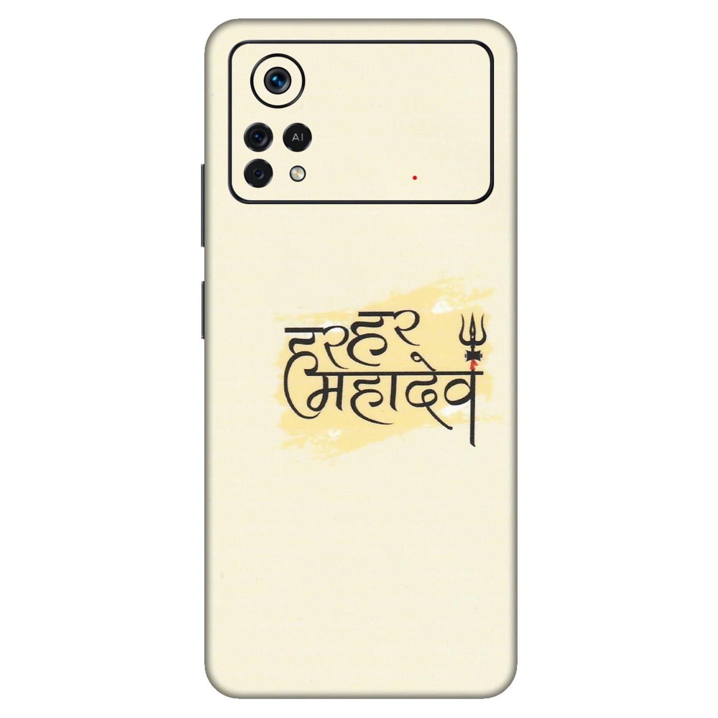 POCO Phone Skins (All Models) - Har Har Mahadev - Matte Finish (M-10) Poco X4 PRO (5G)