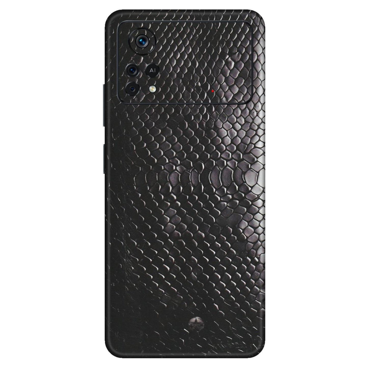 POCO Phone Skins (All Models) - Black Snack Leather - Matte Finish (M-147) Poco X4 PRO (5G)