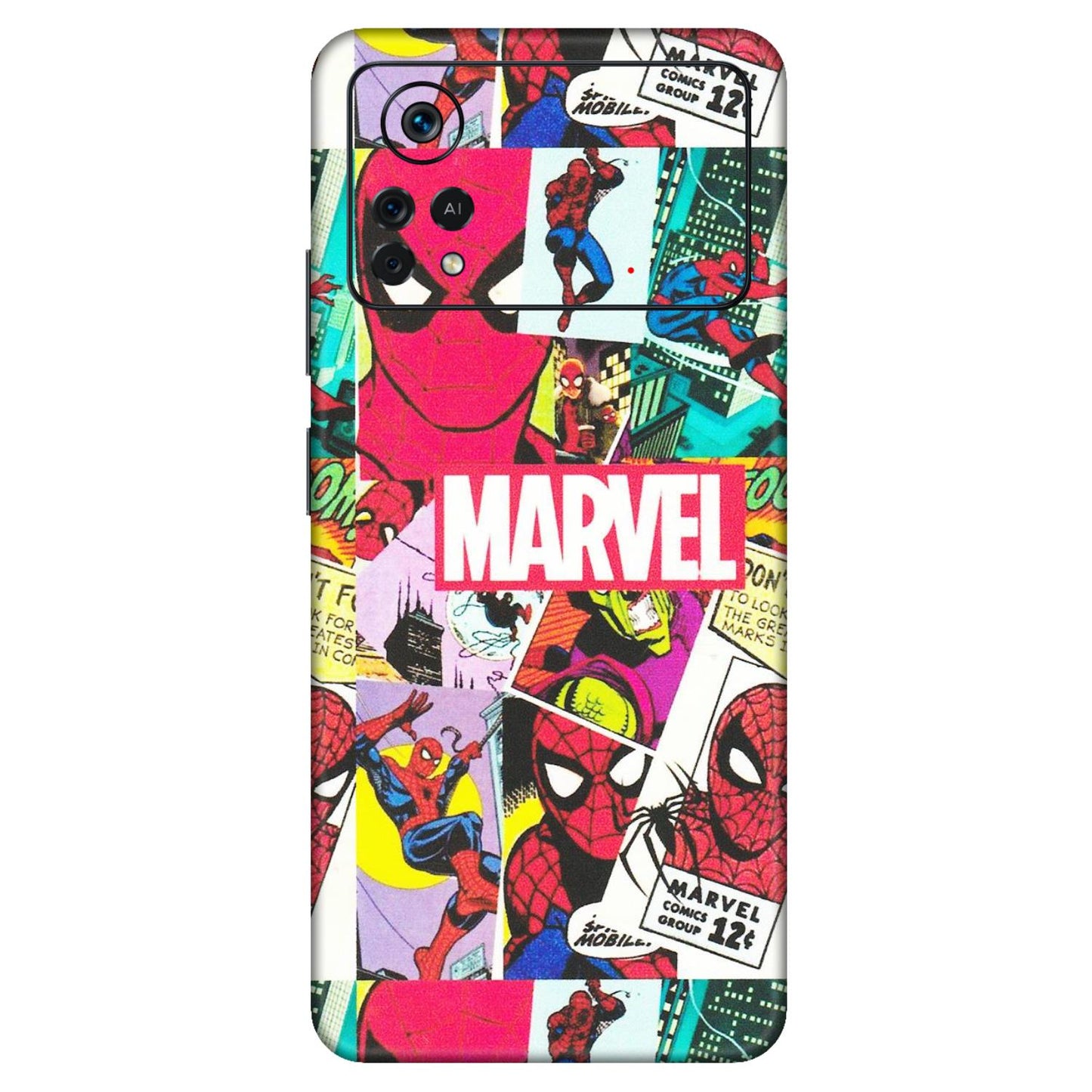 POCO Phone Skins (All Models) - Marvel Comic Spiderman Grafitti - Matte Finish (M-72) Poco X4 PRO (5G)