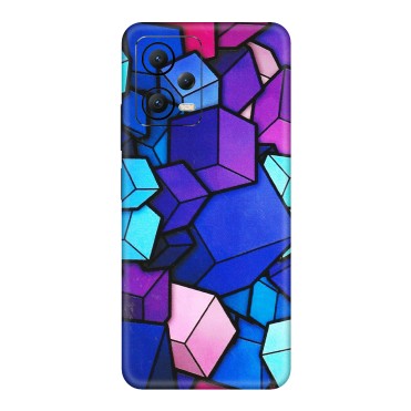 POCO Phone Skins (All Models) - Cube Doodle - 3D Embossed Finish (L-141) Poco X5 (5G)
