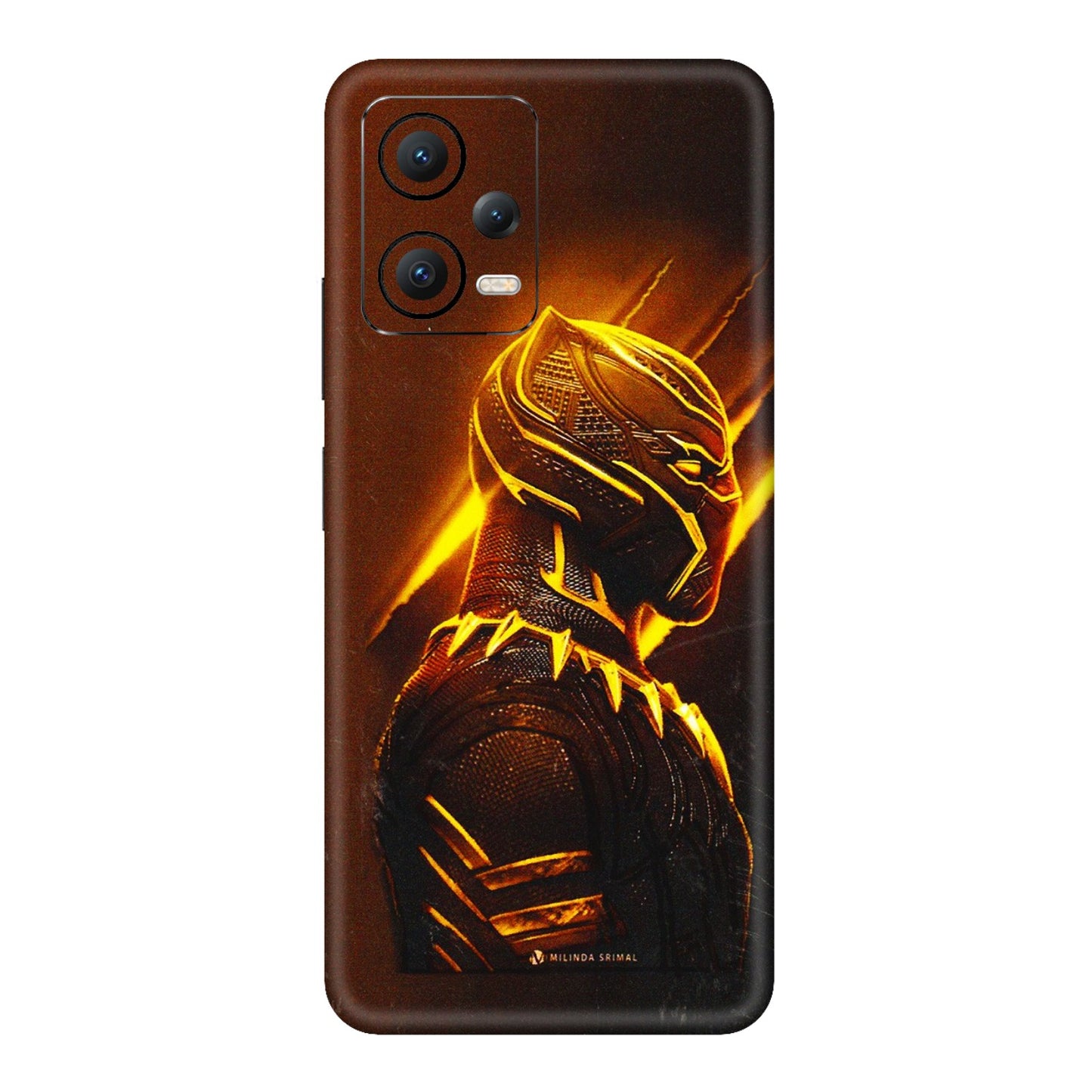 POCO Phone Skins (All Models) - Gold Black Panther - 3D Embossed Finish (L-181) Poco X5 (5G)