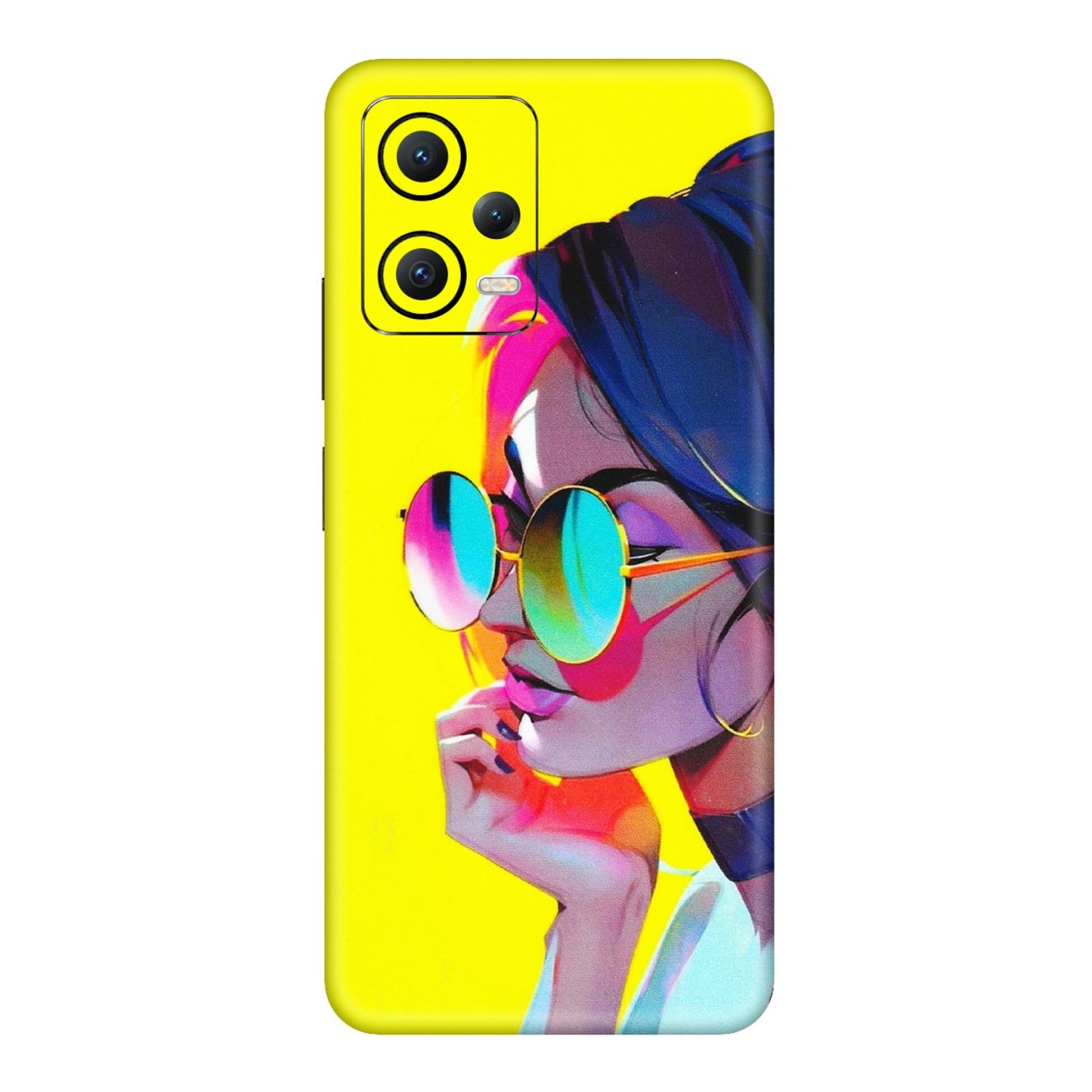 POCO Phone Skins (All Models) - Bold Stylish Girl - 3D Embossed Finish (L-222) Poco X5 (5G)