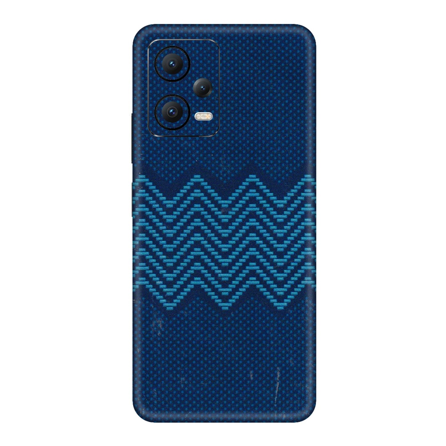 POCO Phone Skins (All Models) - Blue Sober Waves - 3D Embossed Finish (L-306) Poco X5 (5G)