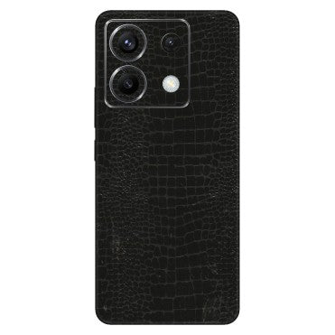 POCO Phone Skins (All Models) - Snake Leather Black - 3D Embossed Finish (L-107) Poco X6 (5G)