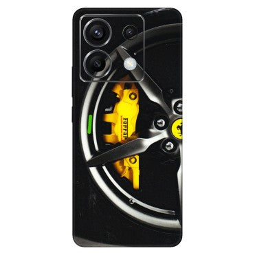 POCO Phone Skins (All Models) - Ferrari Wheel Alloy - 3D Embossed Finish (L-173) Poco X6 (5G)