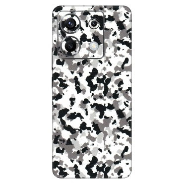 POCO Phone Skins (All Models) - White Black Camouflage - 3D Embossed Finish (L-18) Poco X6 (5G)