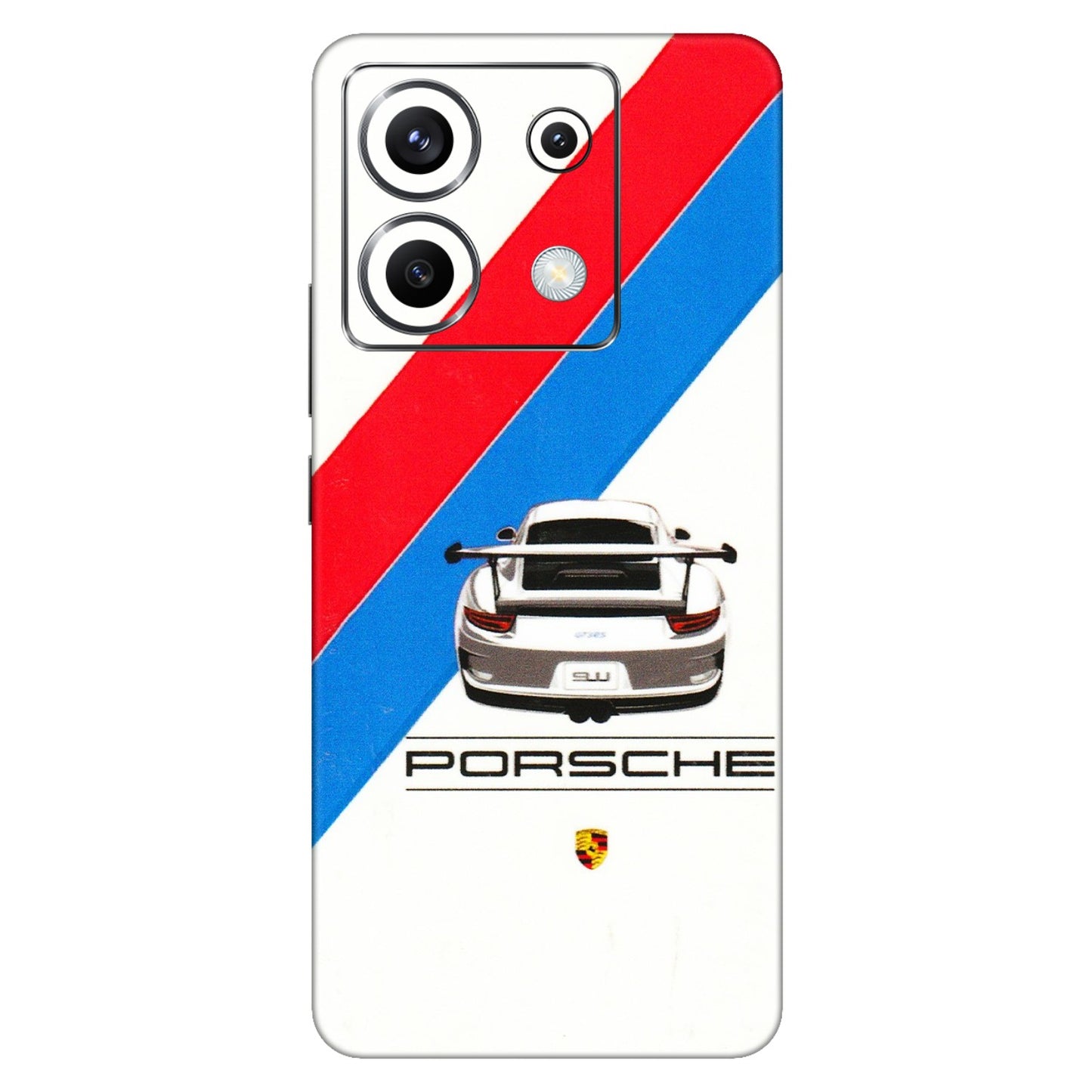 POCO Phone Skins (All Models) - Porche Car Sober Logo - 3D Embossed Finish (L-248) Poco X6 (5G)