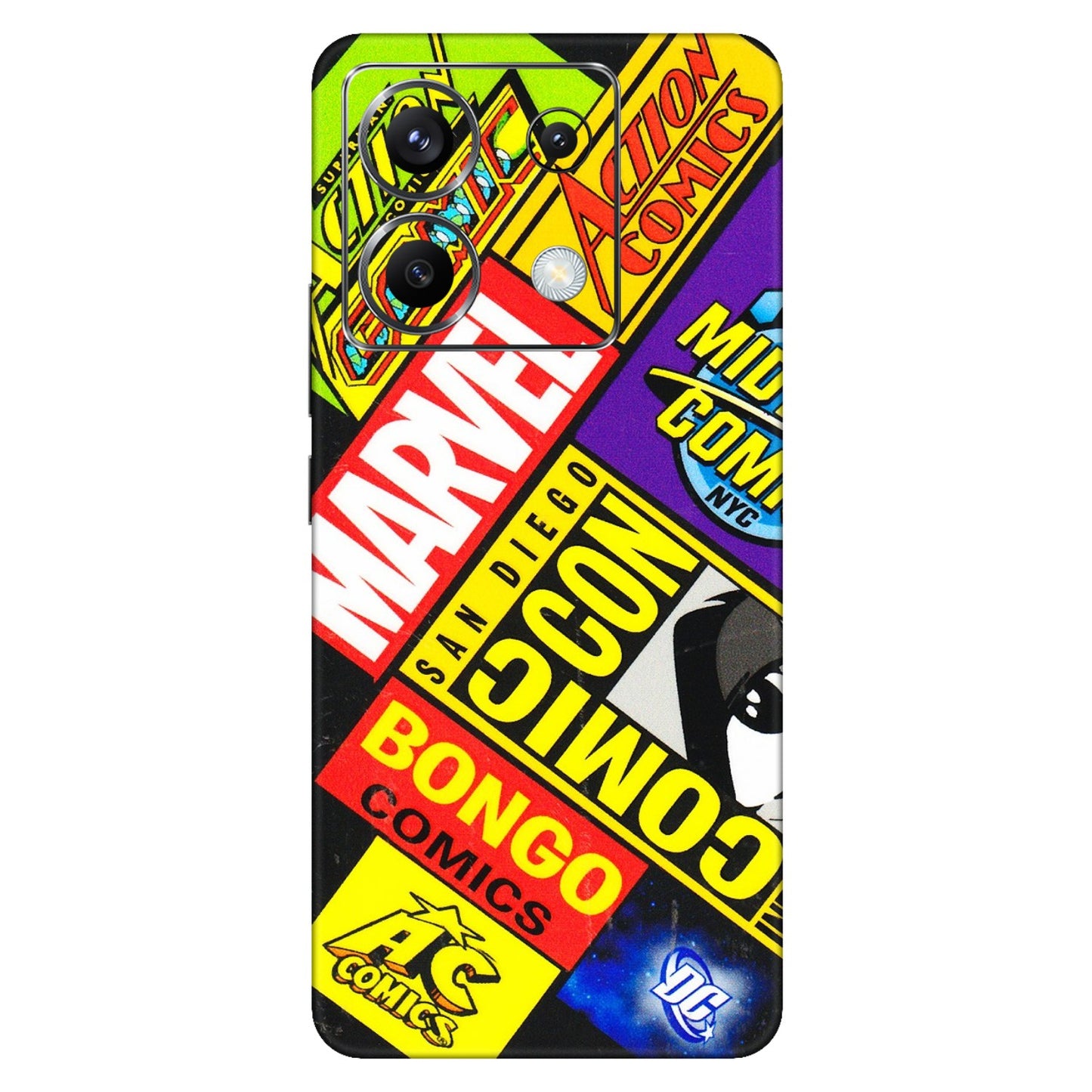 POCO Phone Skins (All Models) - Bongo Comic Con - 3D Embossed Finish (L-325) Poco X6 (5G)