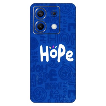 POCO Phone Skins (All Models) - Hope Doodles Blue - 3D Embossed Finish (L-43) Poco X6 (5G)
