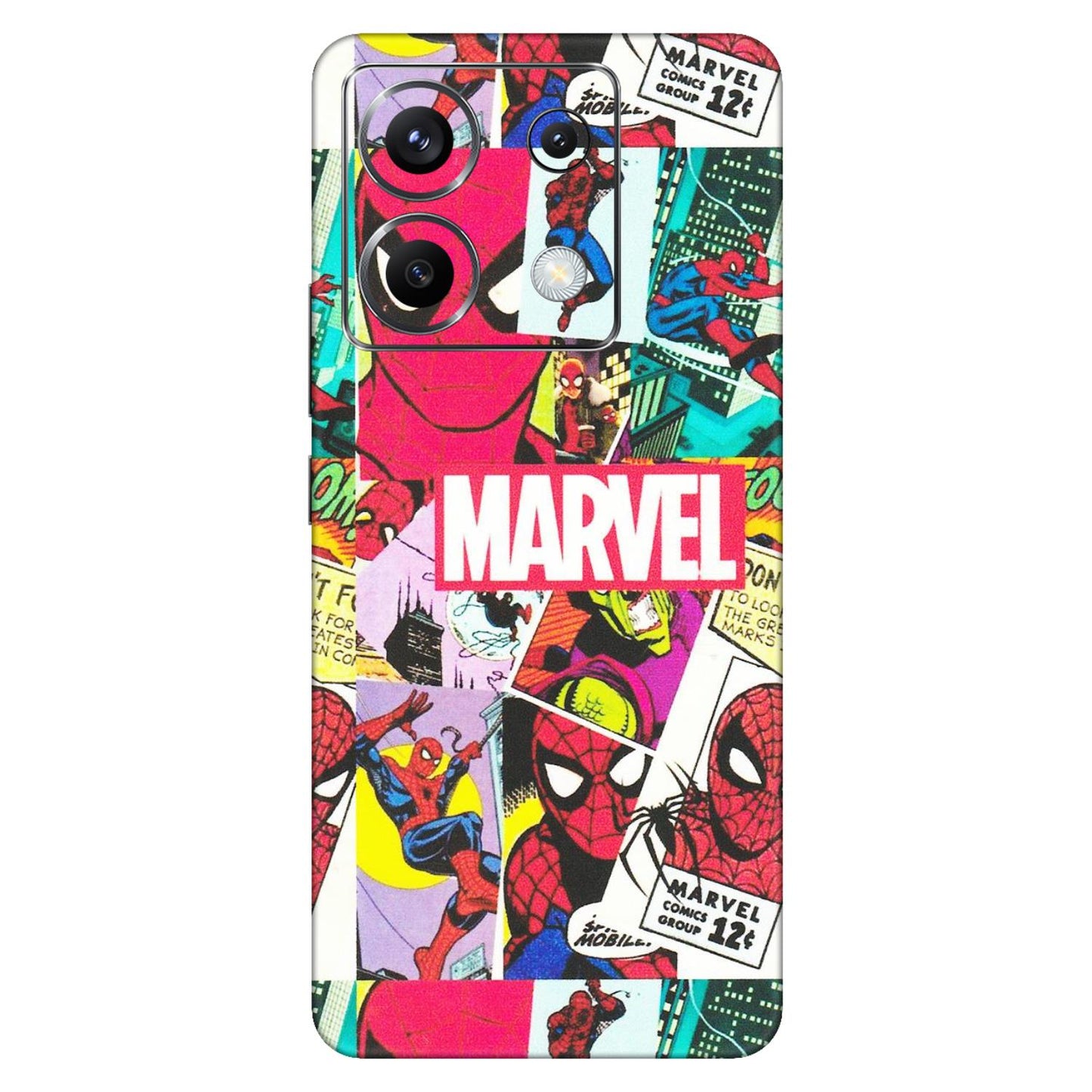 POCO Phone Skins (All Models) - Marvel Comic Spiderman Grafitti - Matte Finish (M-72) Poco X6 (5G)