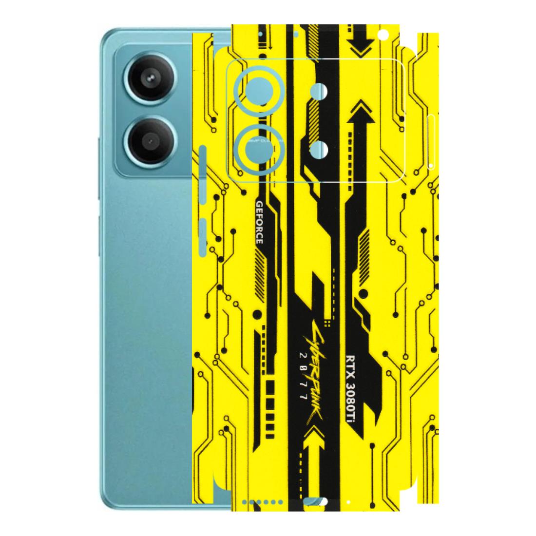 POCO Phone Skins (All Models) - Yellow Cyberpunk - 3D Embossed Finish (L-93) Poco X6 NEO (5G)