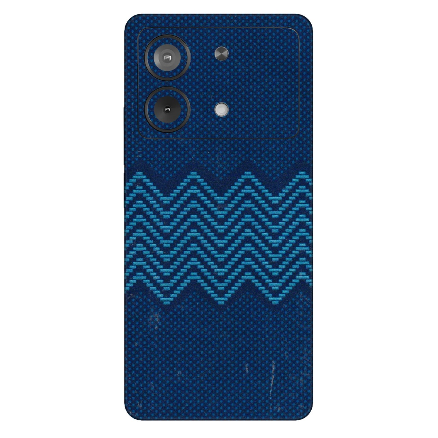 POCO Phone Skins (All Models) - Blue Sober Waves - 3D Embossed Finish (L-306) Poco X6 NEO (5G)