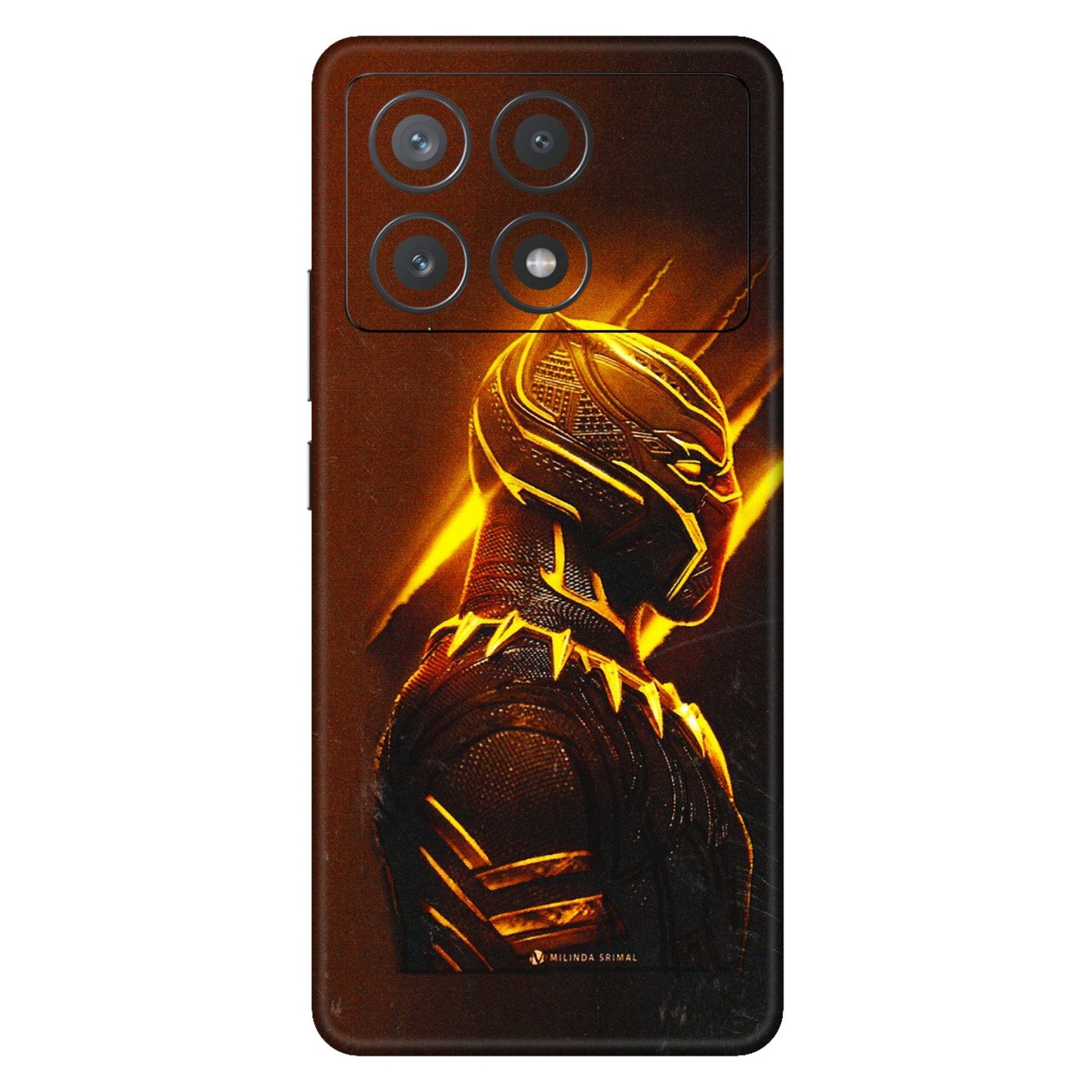 POCO Phone Skins (All Models) - Gold Black Panther - 3D Embossed Finish (L-181) Poco X6 PRO (5G)