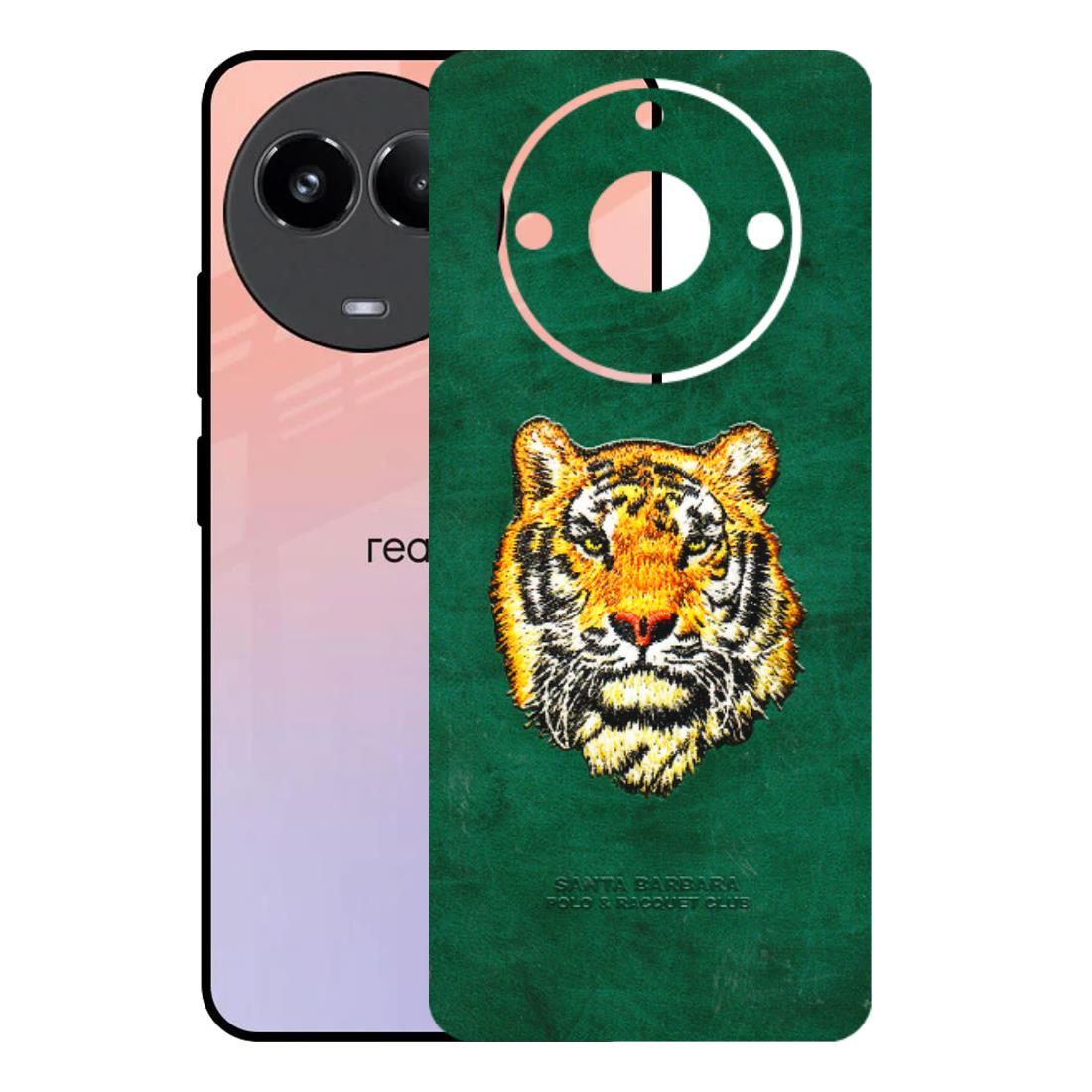 Realme Phone Skins (All Models) - Leather Feel Tiger - 3D Embossed Finish (L-111) Realme 11 (5G)