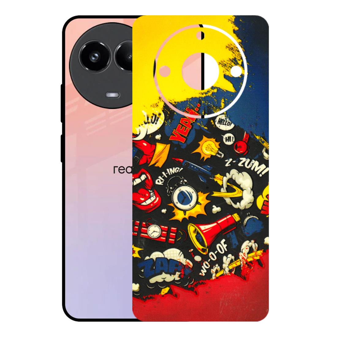 Realme Phone Skins (All Models) - Pacific Doodle Art - 3D Embossed Finish (L-120) Realme 11 (5G)