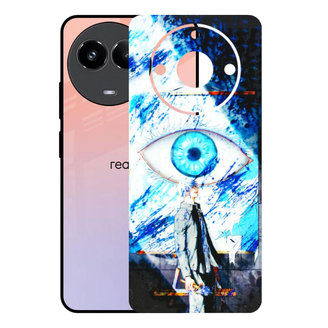 Realme Phone Skins (All Models) - Gojo Satoru evil eye - 3D Embossed Finish (L-239) Realme 11 (5G)