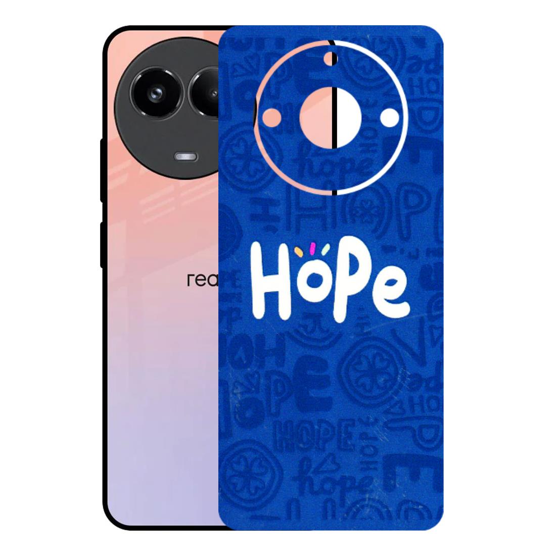 Realme Phone Skins (All Models) - Hope Doodles Blue - 3D Embossed Finish (L-43) Realme 11 (5G)