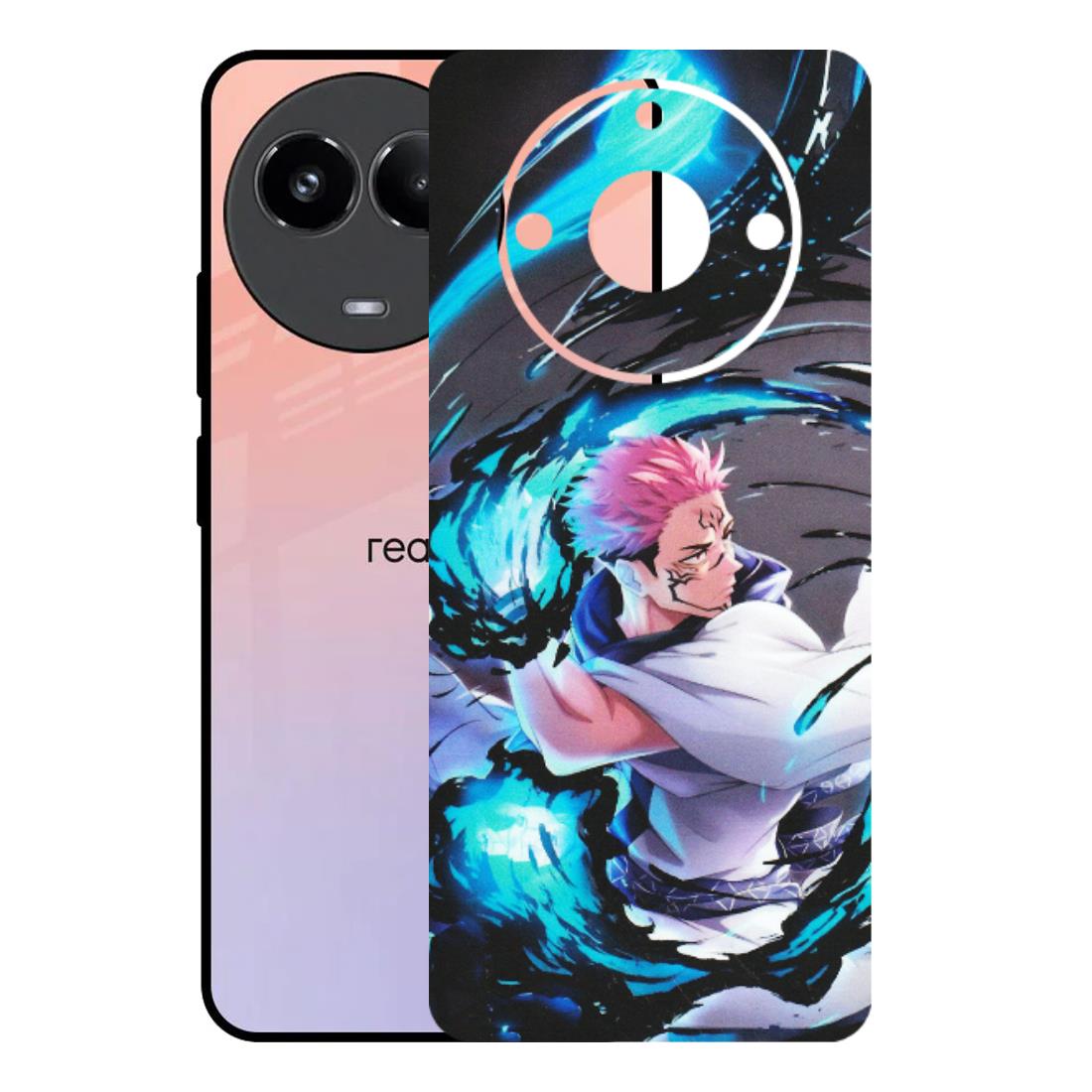 Realme Phone Skins (All Models) - New Jujutsu Kaisen Grey Blue Anime - Matte Finish (M-127) Realme 11 (5G)