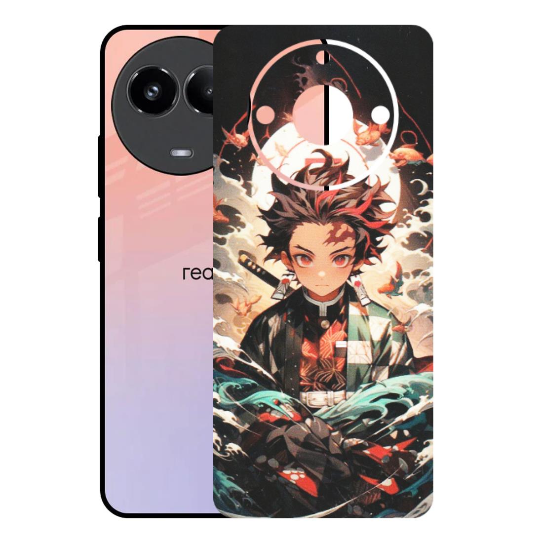Realme Phone Skins (All Models) - Tanjiro Demon Slayer Anime - Matte Finish (M-158) Realme 11 (5G)