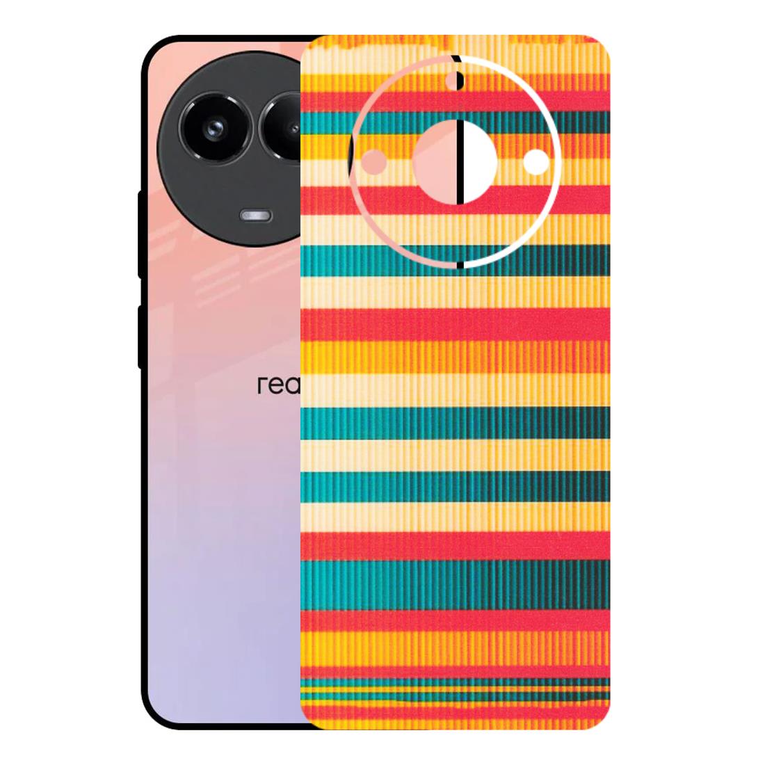 Realme Phone Skins (All Models) - Colourful Stripes Soothing Effect - Matte Finish (M-86) Realme 11 (5G)