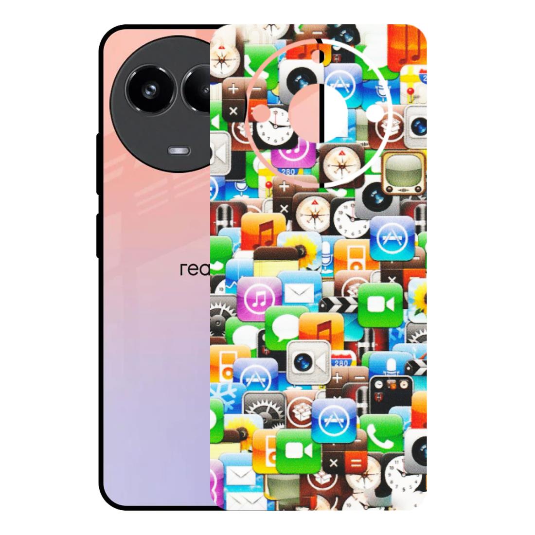 Realme Phone Skins (All Models) - All Apple Icons - Matte Finish (M-93) Realme 11 (5G)