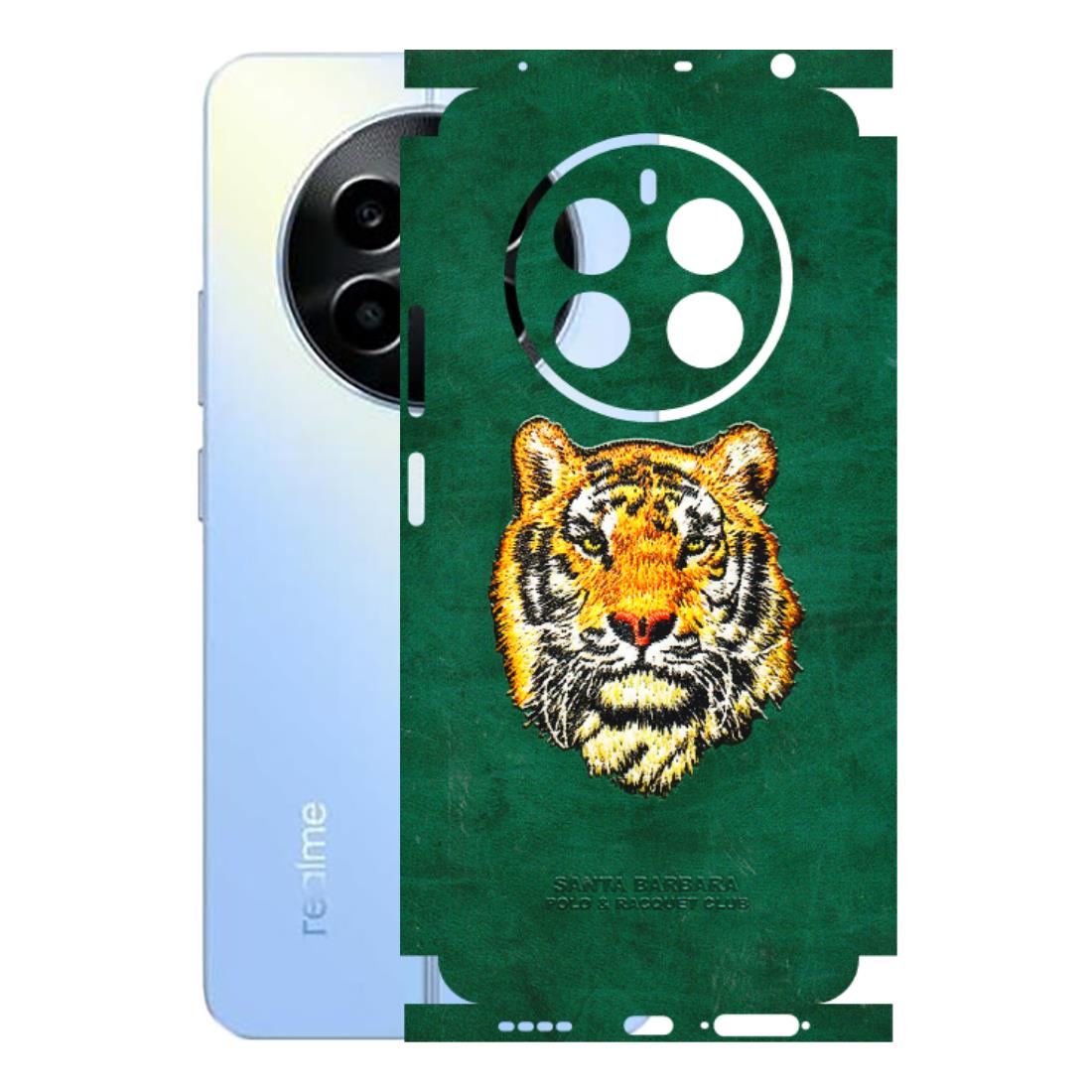 Realme Phone Skins (All Models) - Leather Feel Tiger - 3D Embossed Finish (L-111) Realme 13
