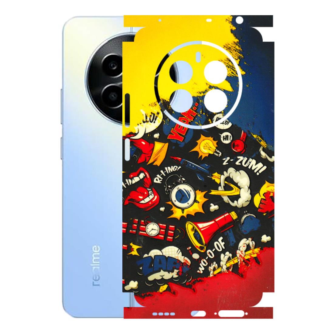 Realme Phone Skins (All Models) - Pacific Doodle Art - 3D Embossed Finish (L-120) Realme 13