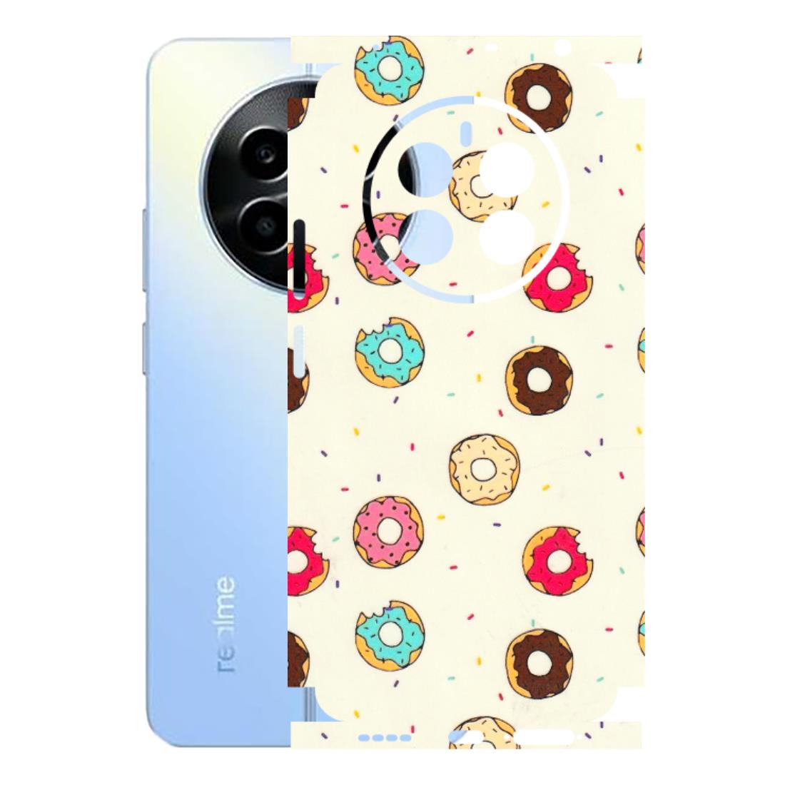 Realme Phone Skins (All Models) - Mini Donuts Doodle Art - 3D Embossed Finish (L-122) Realme 13