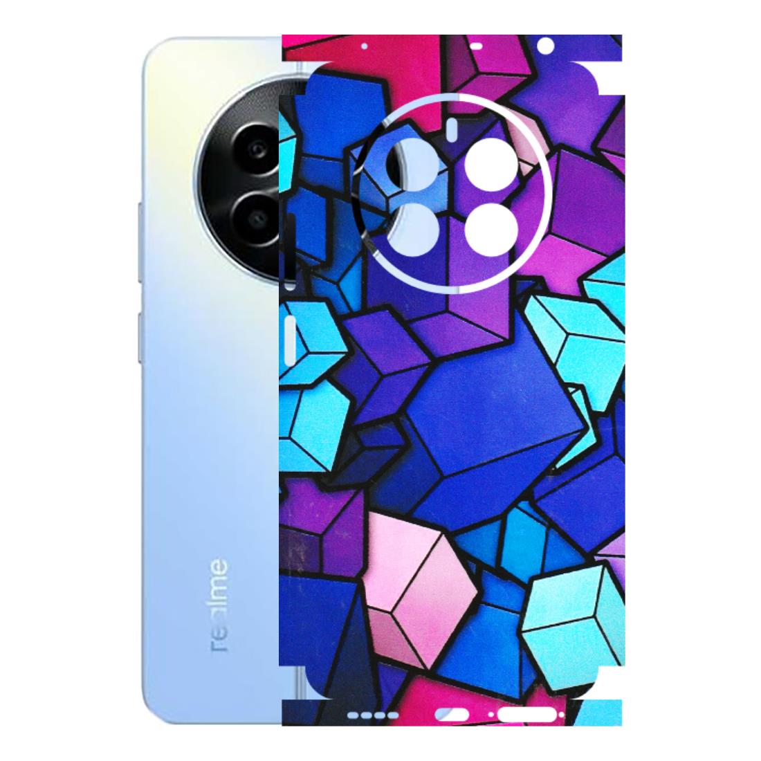 Realme Phone Skins (All Models) - Cube Doodle - 3D Embossed Finish (L-141) Realme 13