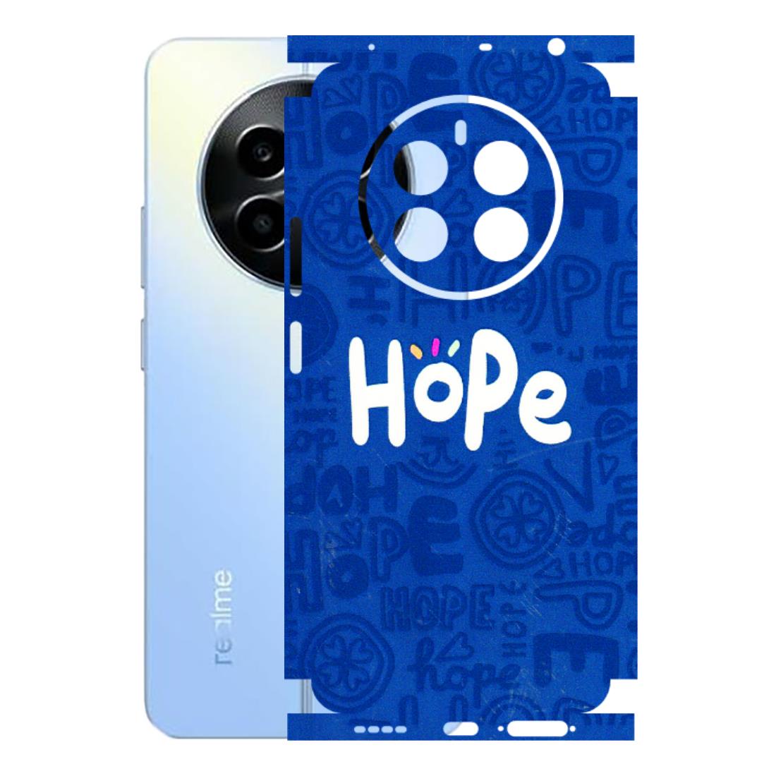 Realme Phone Skins (All Models) - Hope Doodles Blue - 3D Embossed Finish (L-43) Realme 13