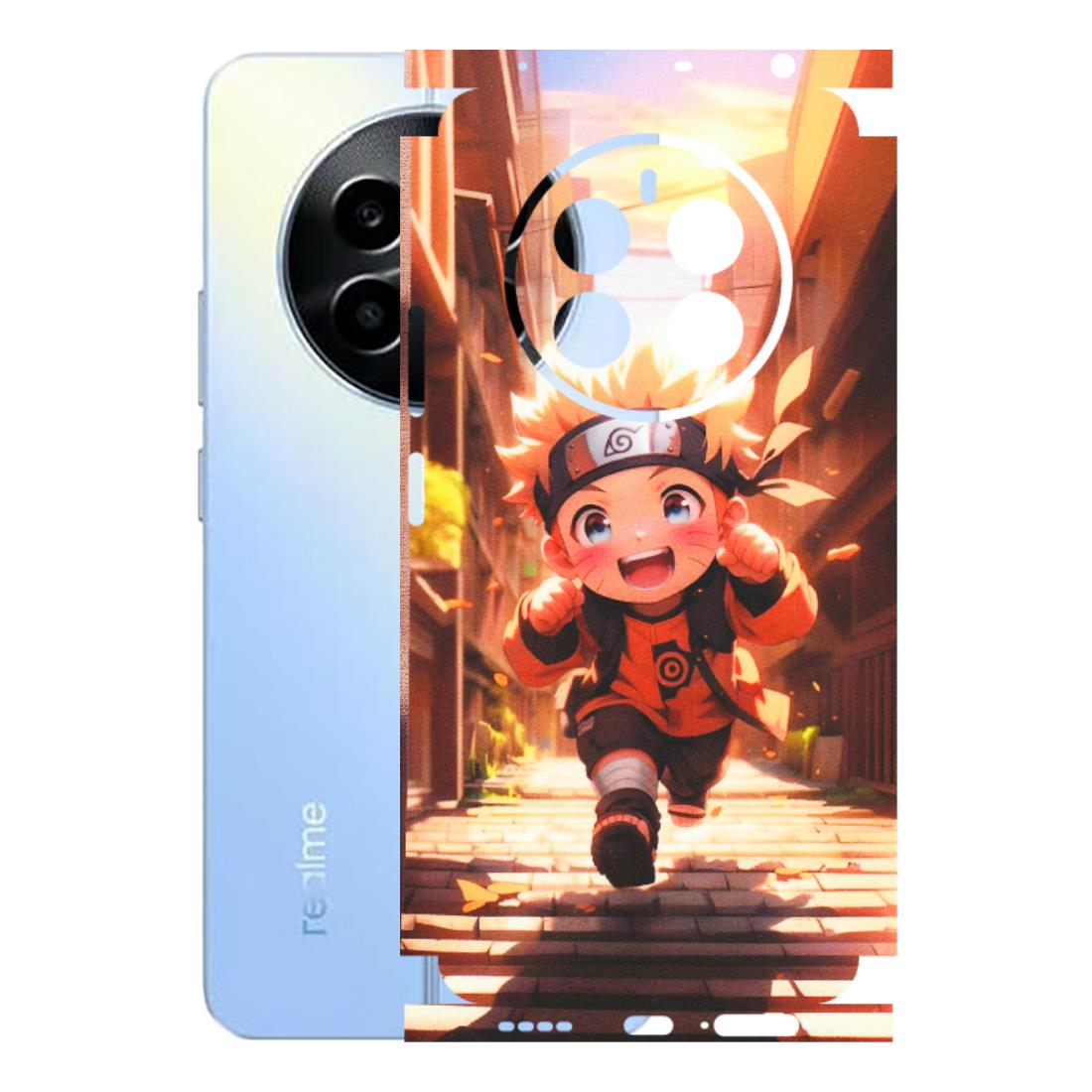 Realme Phone Skins (All Models) - Naruto Cute Toon Running - Matte Finish (M-04) Realme 13