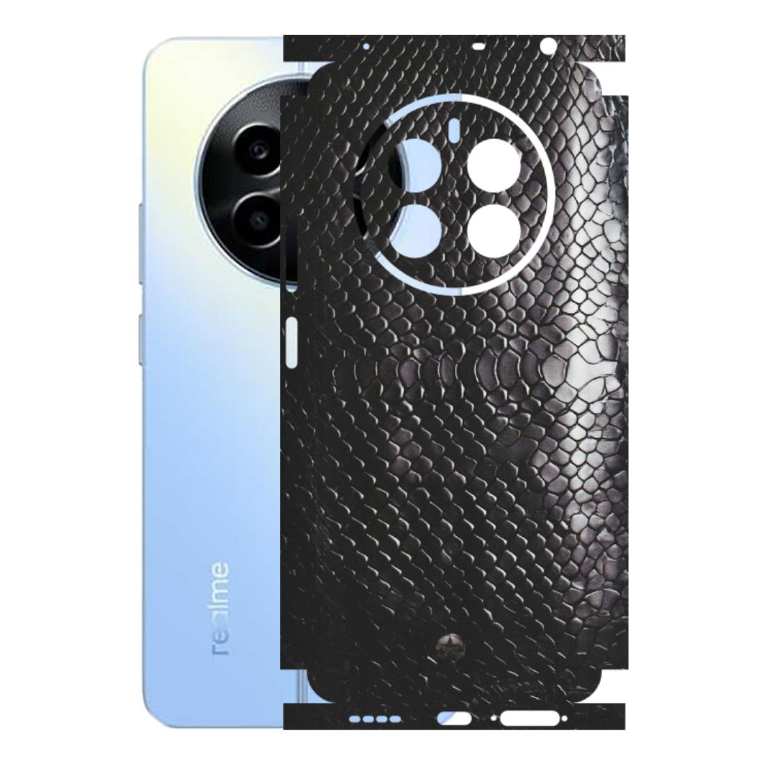 Realme Phone Skins (All Models) - Black Snack Leather - Matte Finish (M-147) Realme 13