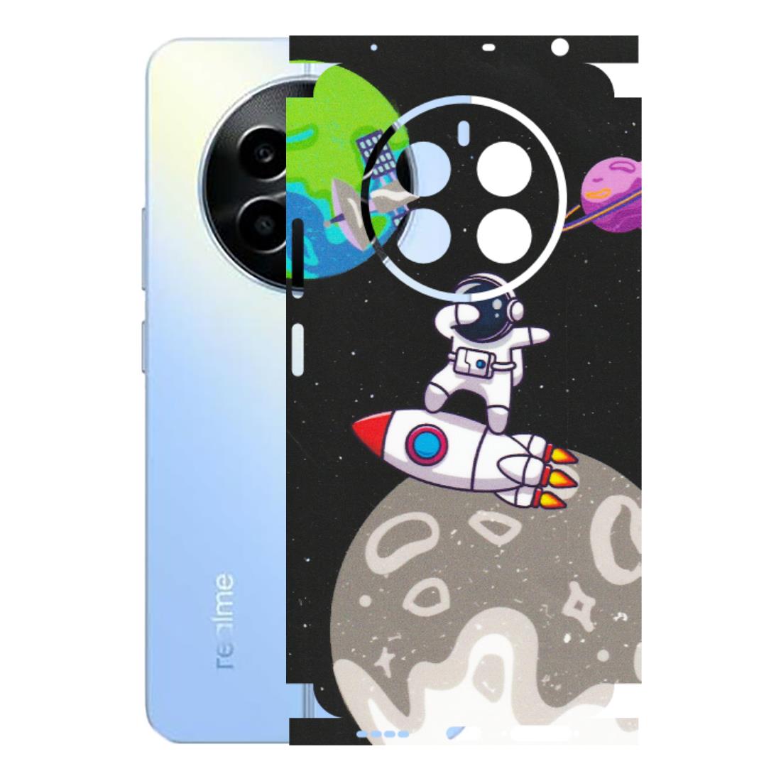 Realme Phone Skins (All Models) - Astronaut Vibing Toon Running - Matte Finish (M-39) Realme 13