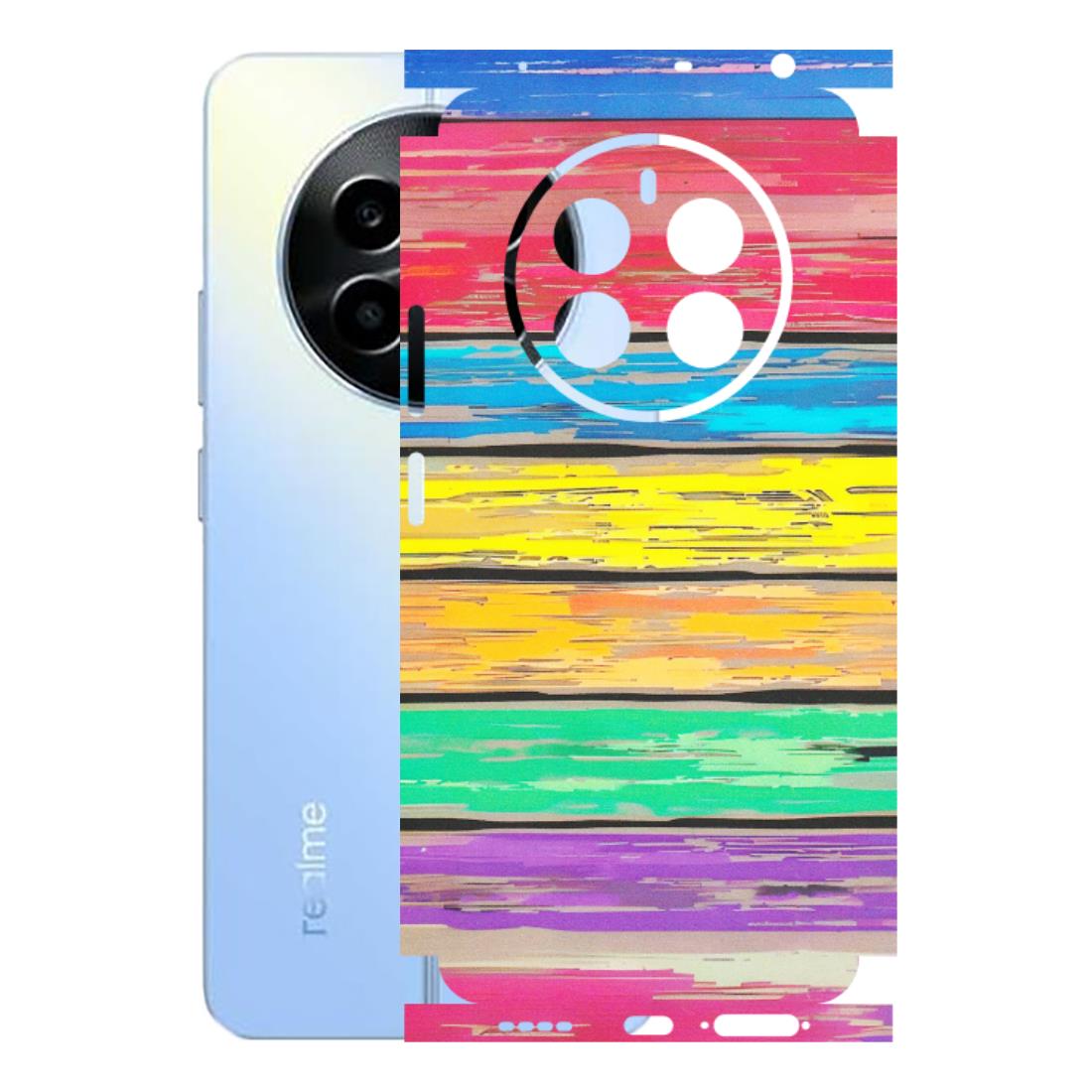 Realme Phone Skins (All Models) - Multi Colour Wooden Wall - Matte Finish (M-96) Realme 13