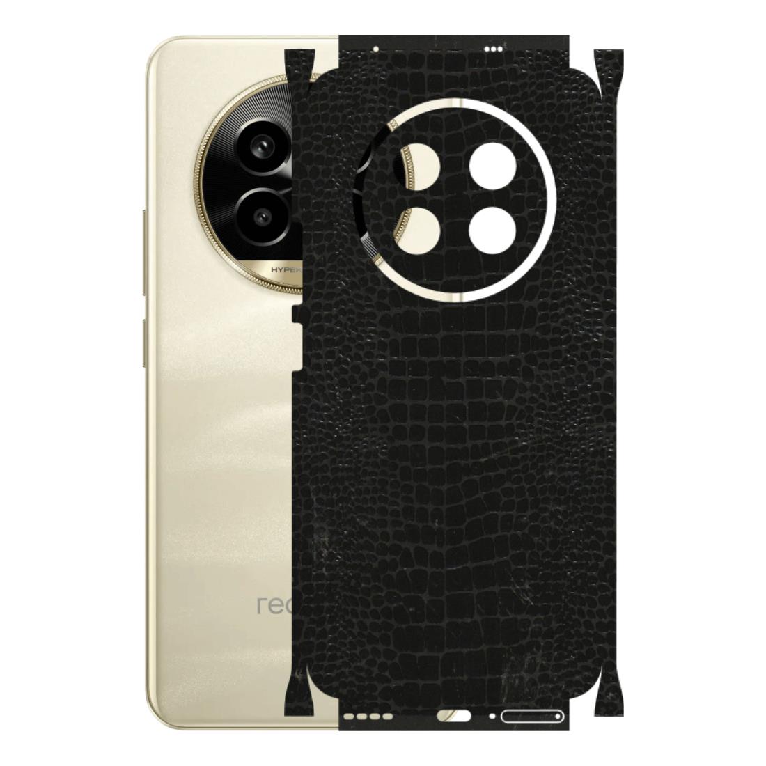 Realme Phone Skins (All Models) - Snake Leather Black - 3D Embossed Finish (L-107) Realme 14 Pro Lite