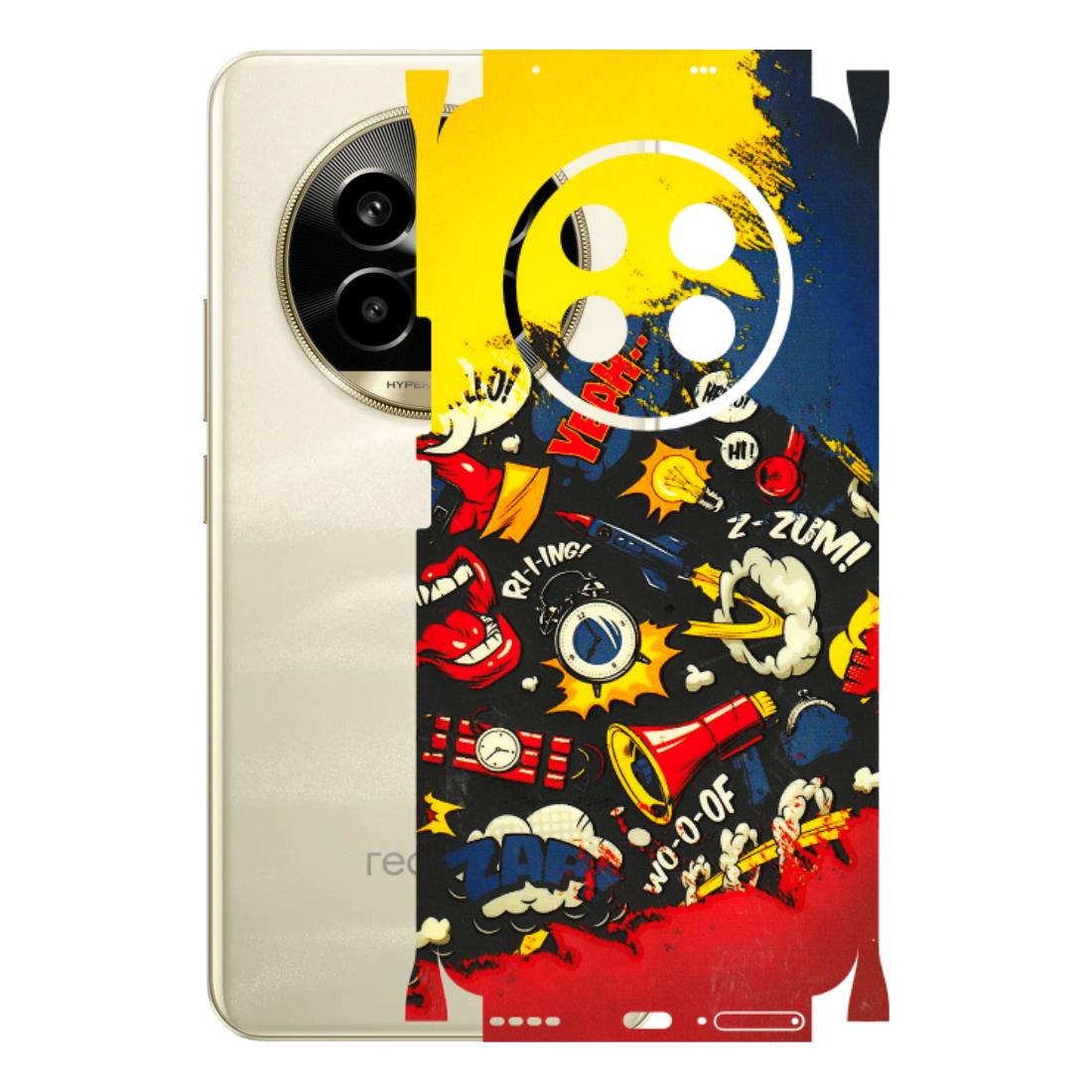 Realme Phone Skins (All Models) - Pacific Doodle Art - 3D Embossed Finish (L-120) Realme 14 Pro Lite