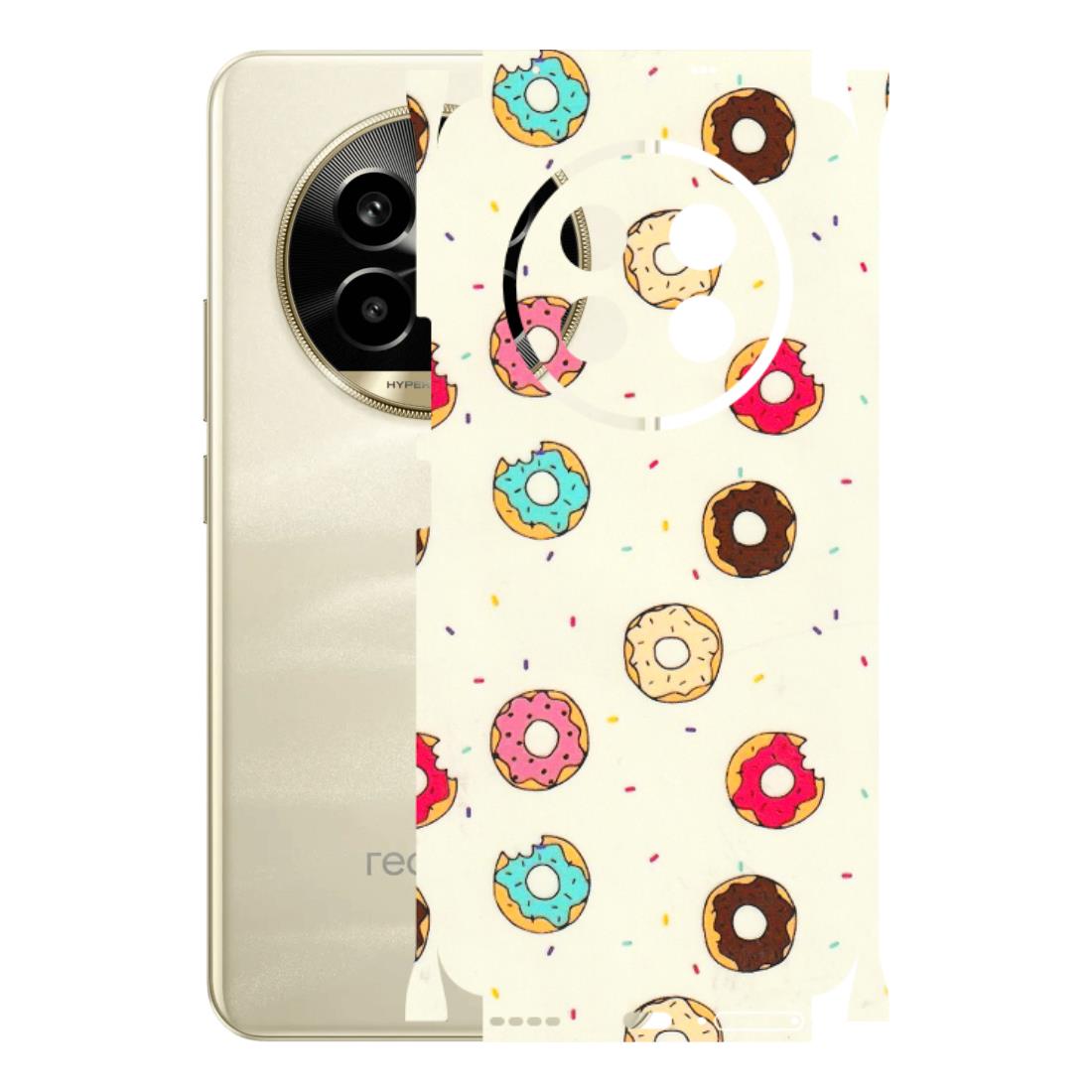Realme Phone Skins (All Models) - Mini Donuts Doodle Art - 3D Embossed Finish (L-122) Realme 14 Pro Lite